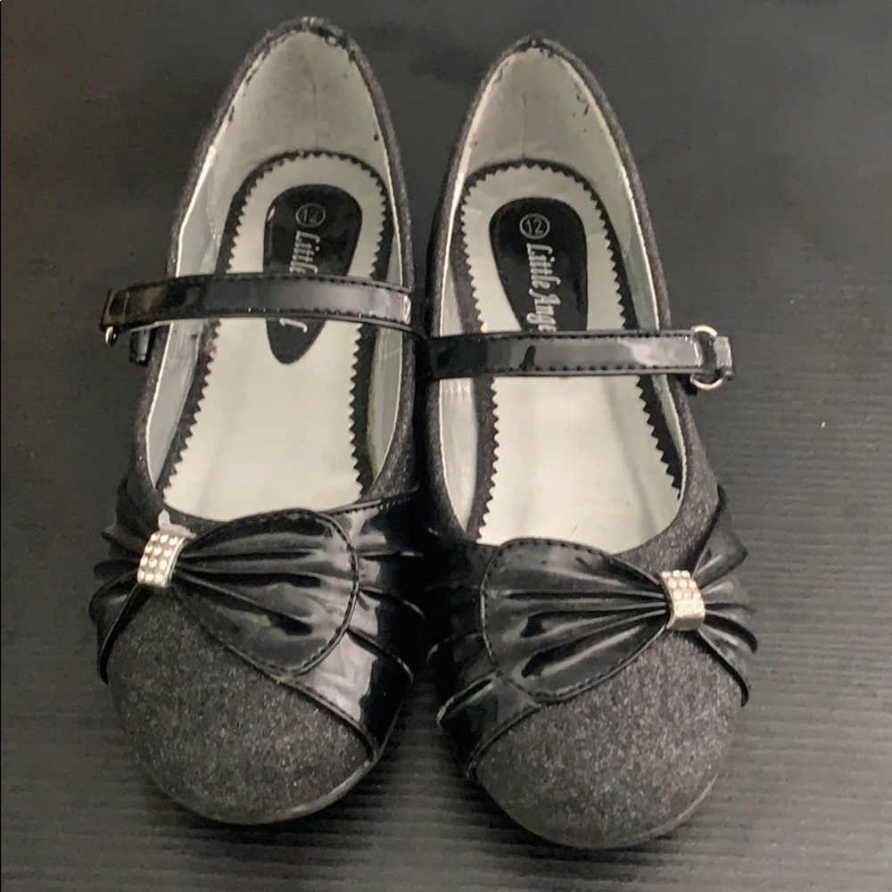 Little Angels Open Toe Bowed Shoe